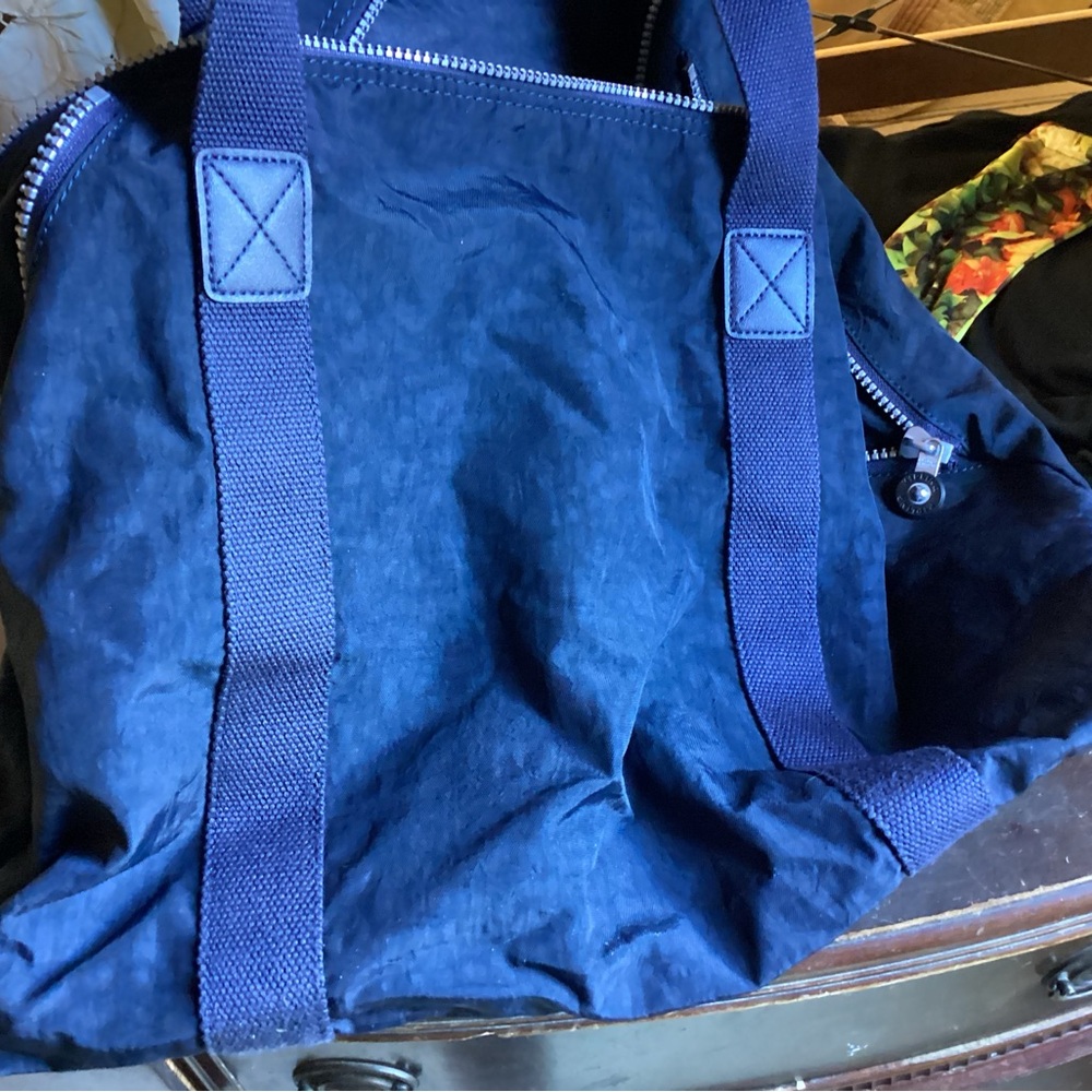 Kipling Blue Art Tote Expandable Bag - Picture 13 of 14